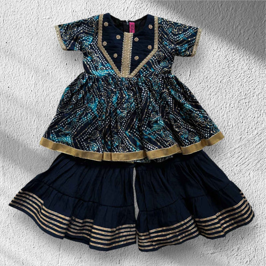 Blue Bandhani Set