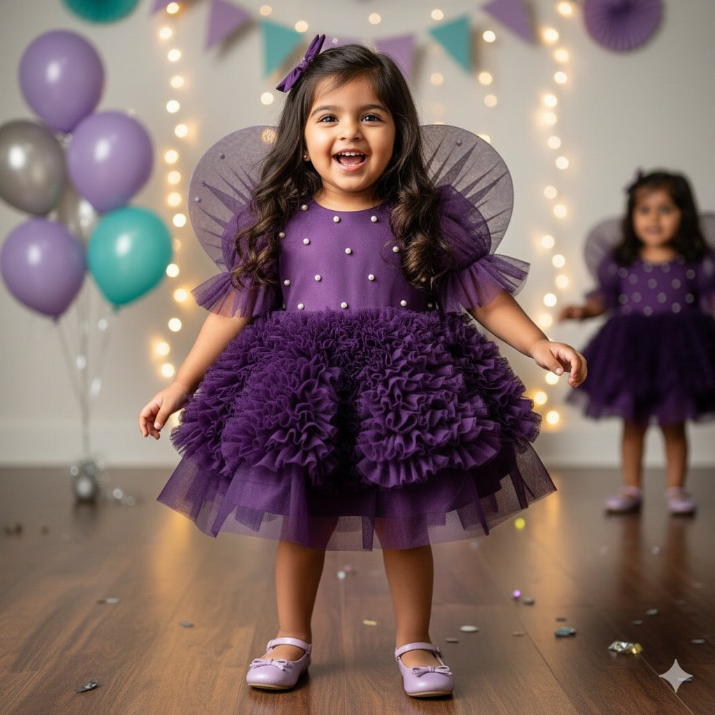 Purple wing dress