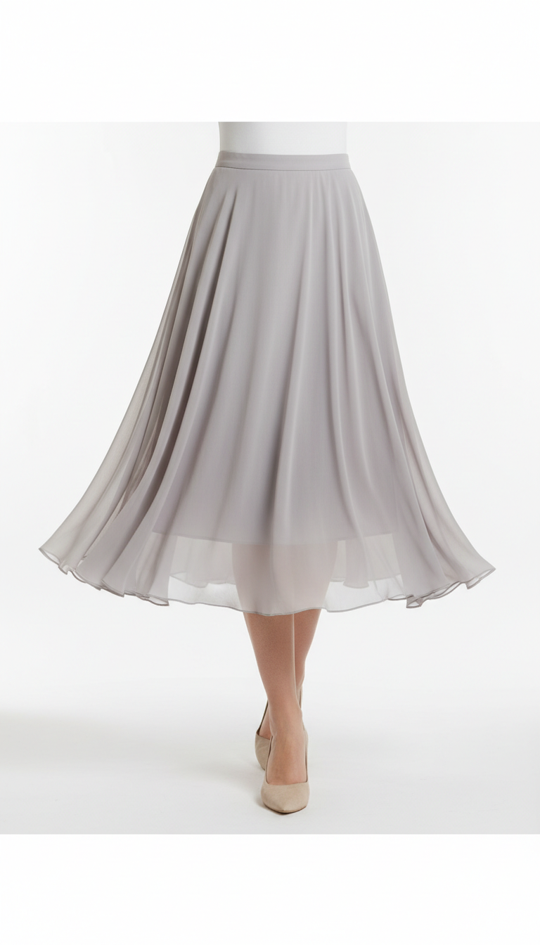 Cotton Midi Skirt With Custom Waistband