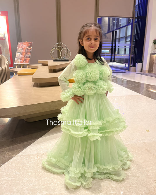 Mint Green Tulle Ball Dress