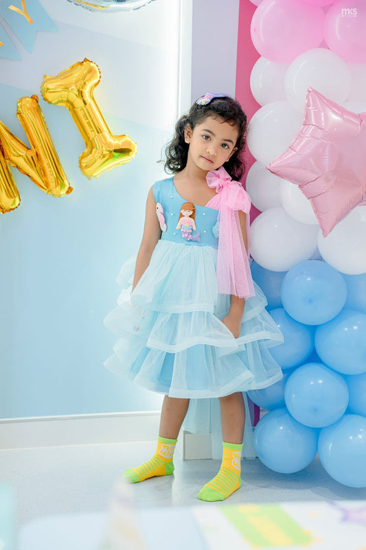 Mermaid Dress in Ice blue