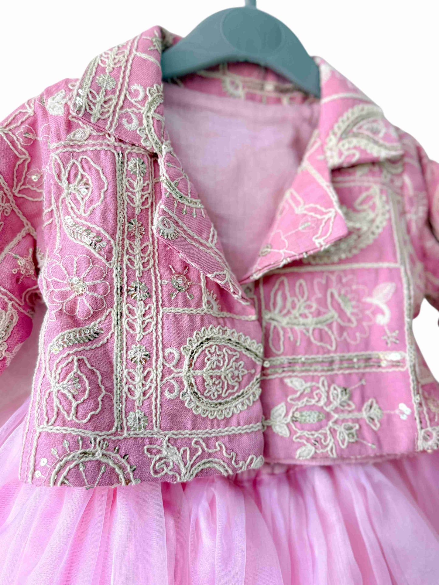 Pink Organza Lehenga