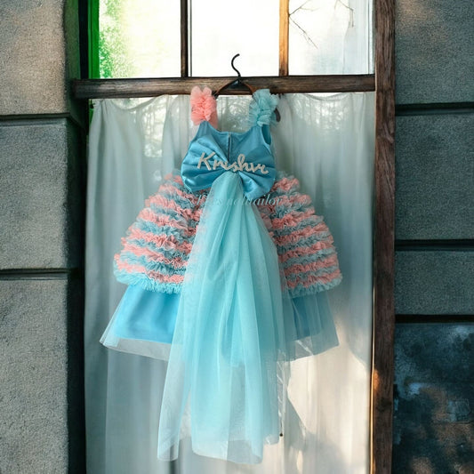 Blue Peach Mermaid in straps