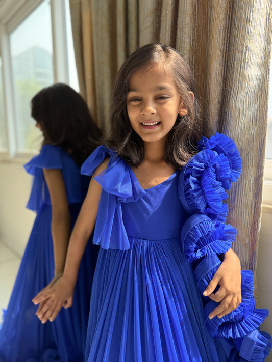 Ruffled Blue Gown