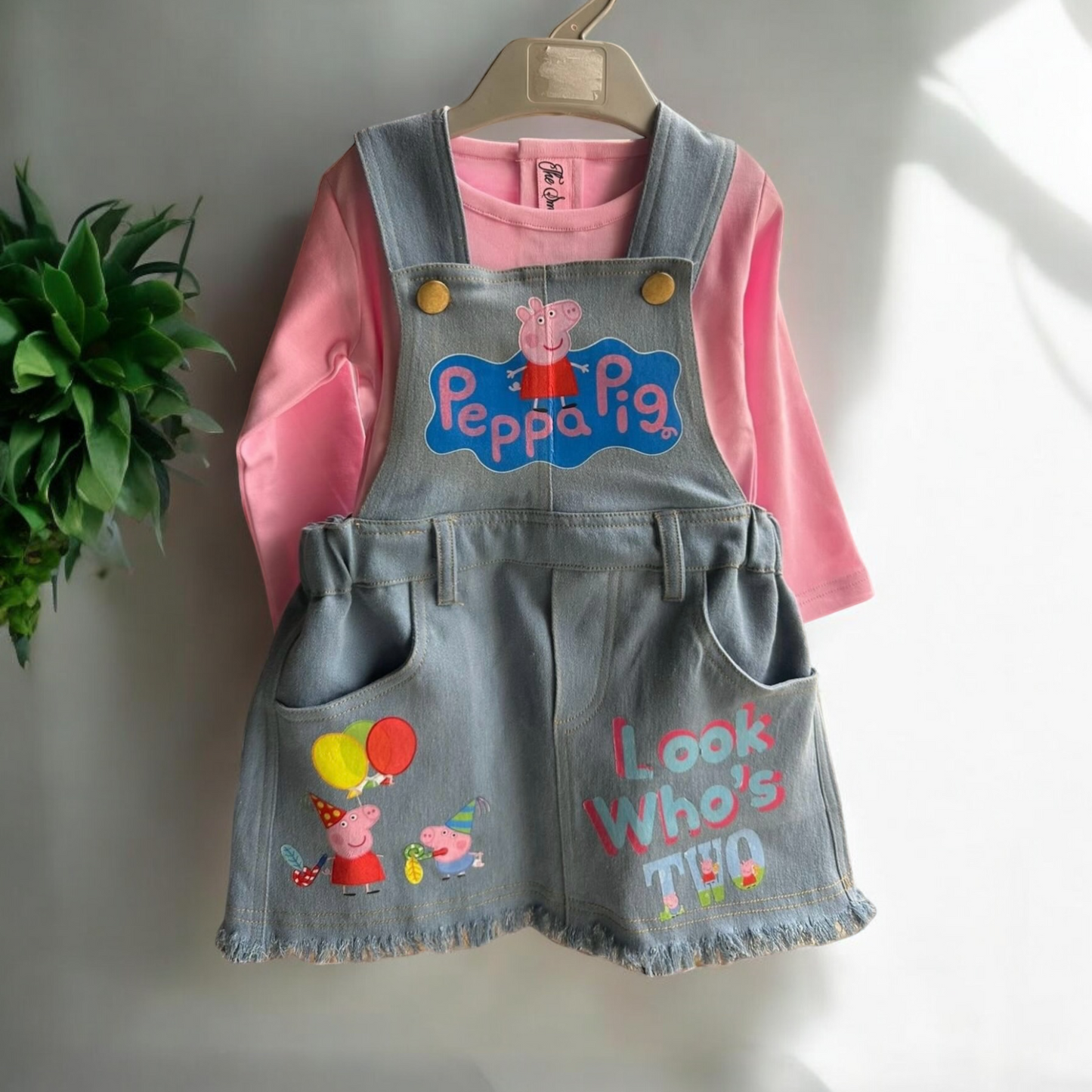 Denim Frock Dungree Set