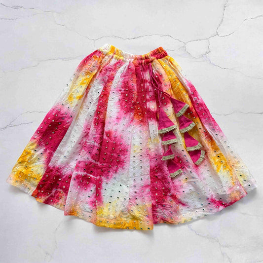 Pink Mirror Tie Dye Lehenga