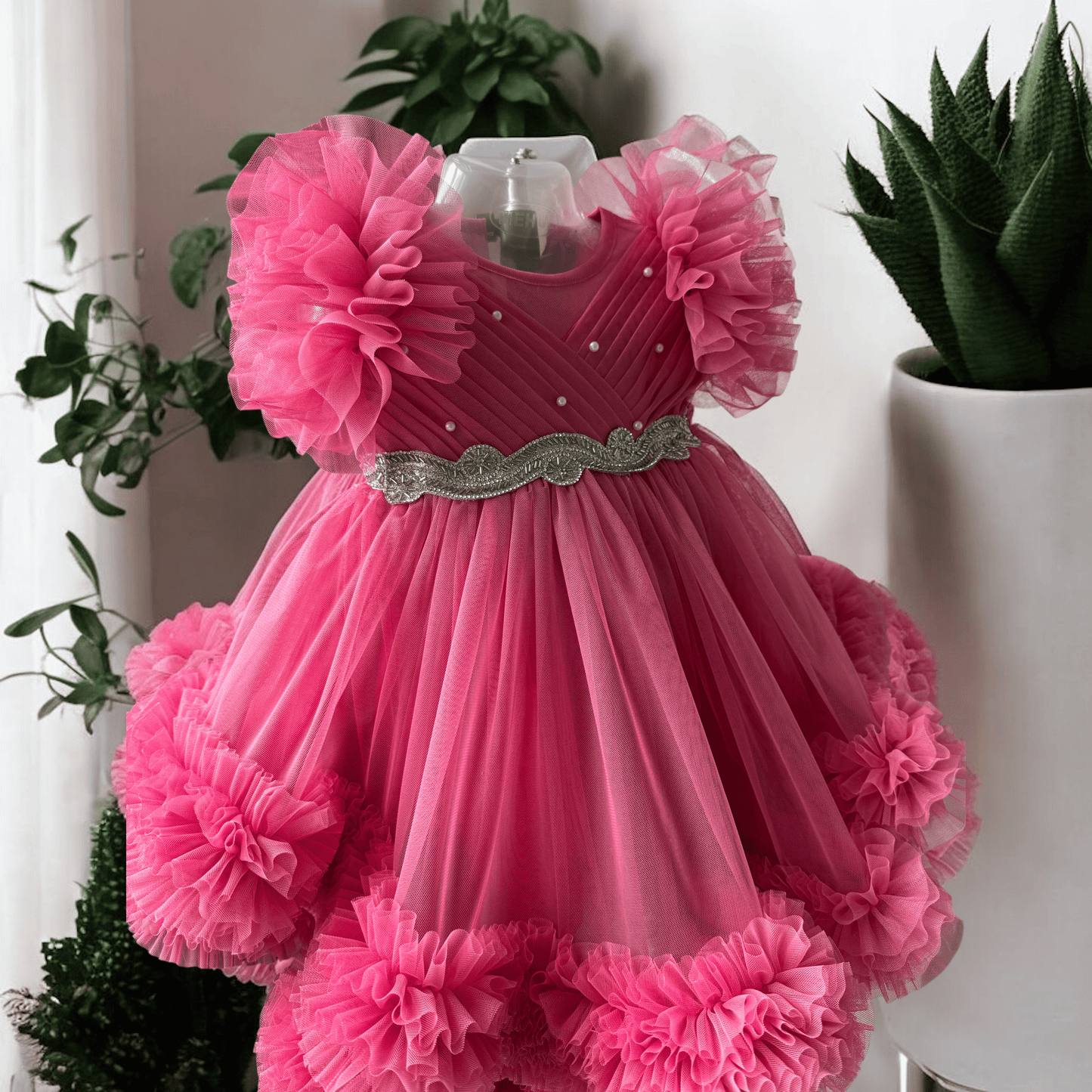Blush Pink high low dress