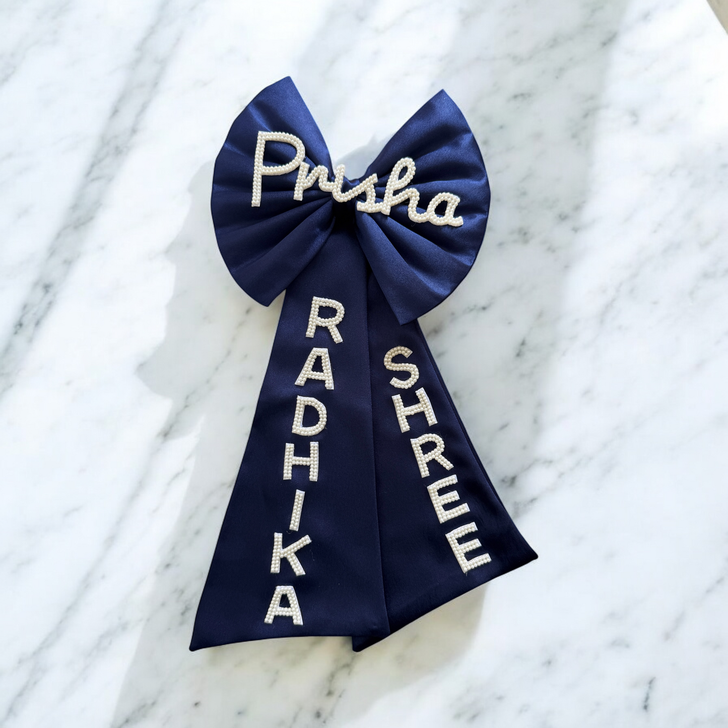 Navy Blue Dress Bow
