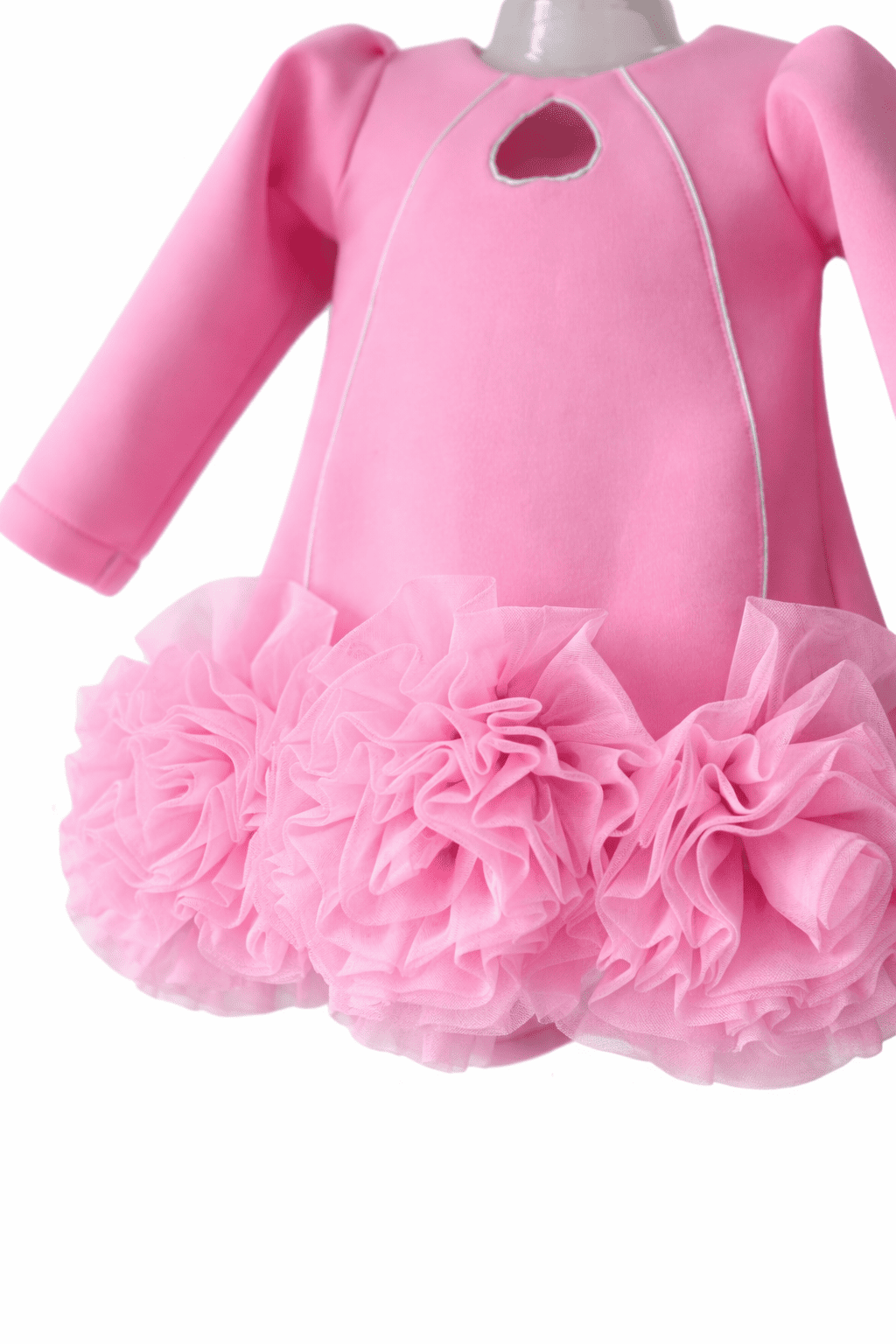 Pink Scuba Flower Dress