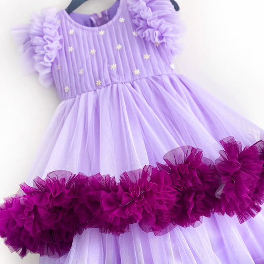Life Is Better In Lilac Double Layered Frill Dress