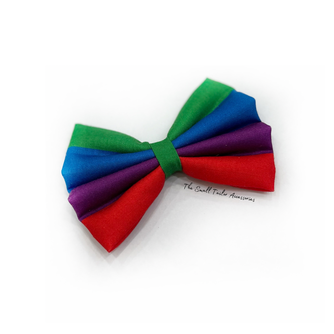 Rainbow Printed Bow