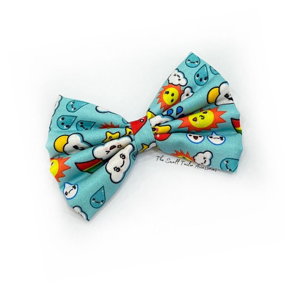 Sun and Rainbow Printed Bow