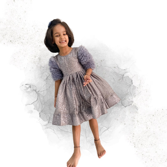 Sequence Dress In Grey