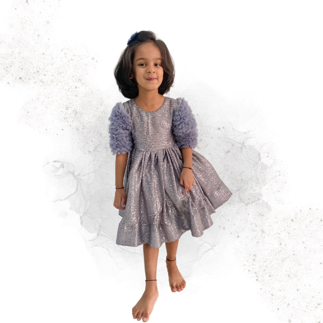 Sequence Dress In Grey