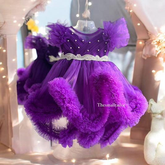 Purple high low Dress