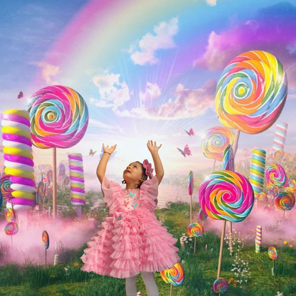 Butterfly Theme dress With Flutter Sleves