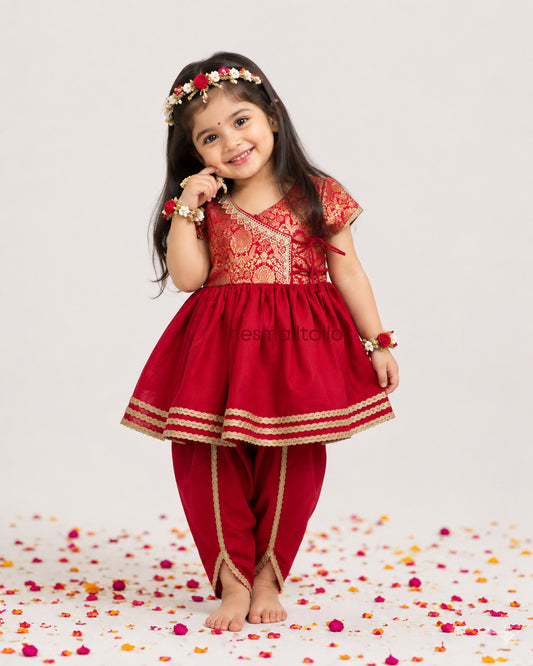 Red Achkan Set