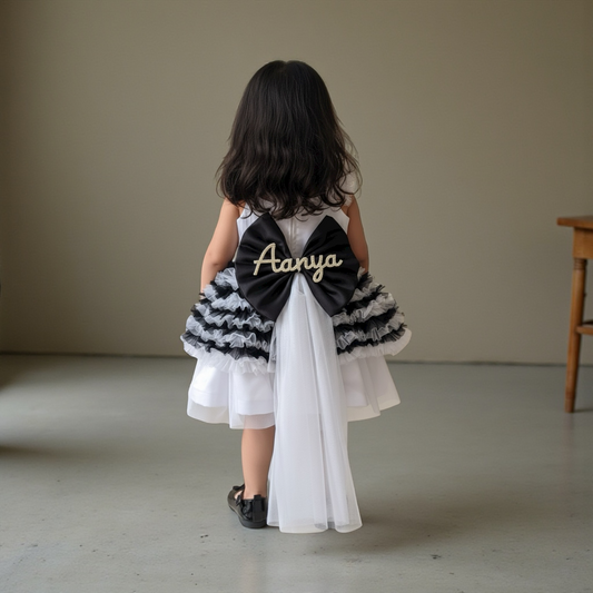 Jungle Theme Black & White Dress