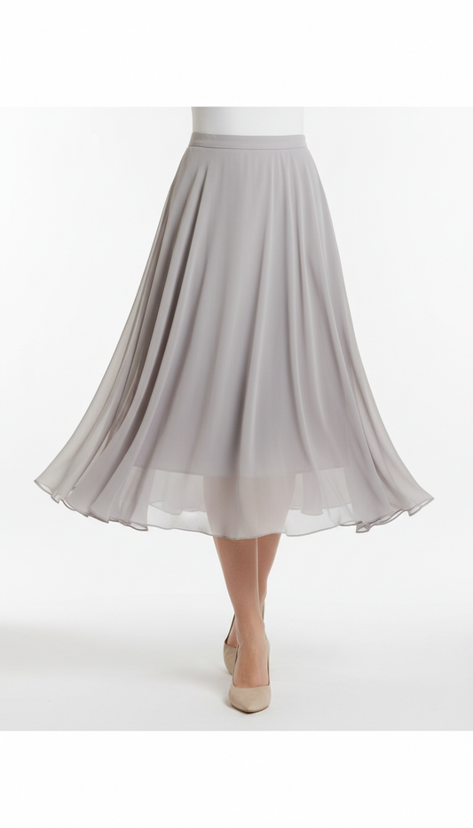 Cotton Midi Skirt With Custom Waistband