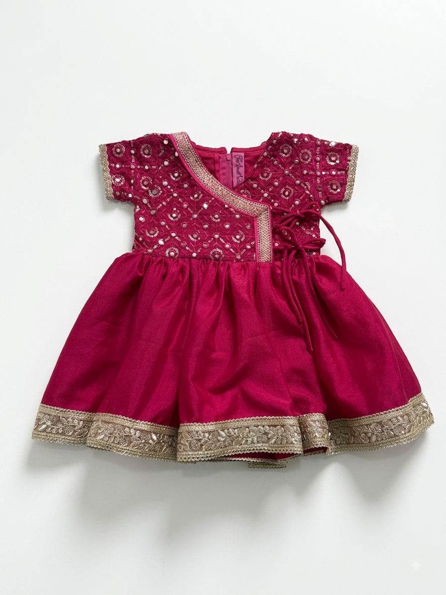 Pink Work Achkan