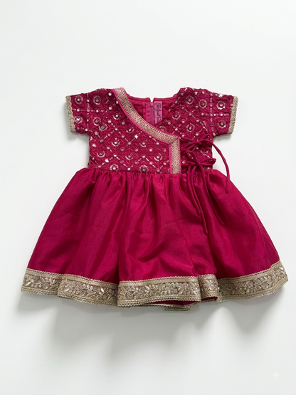 Pink Work Achkan