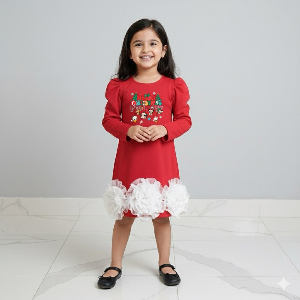 Red Scuba Christmas Dress