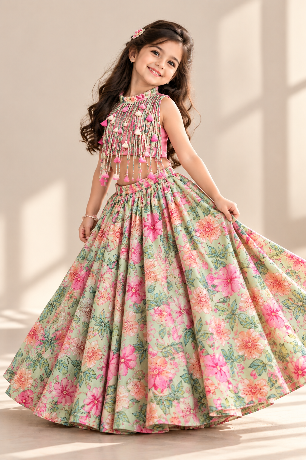 Tassel-y Whirl Lehenga