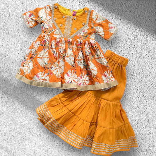 Mustard Printed Plazzo Set