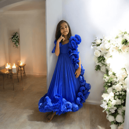 Ruffled Blue Gown