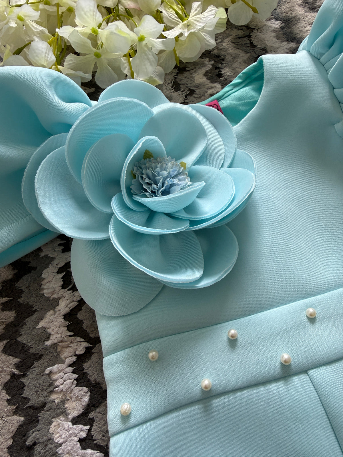 Aqua flower Jumpsuit