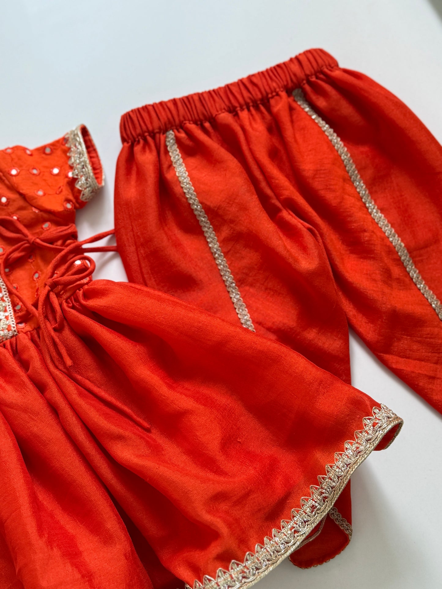 Orange Achkan Set