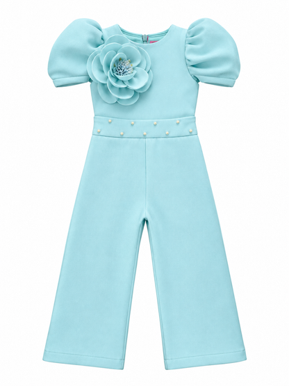 Aqua flower Jumpsuit