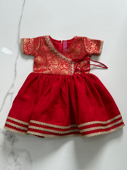 Red Achkan Set