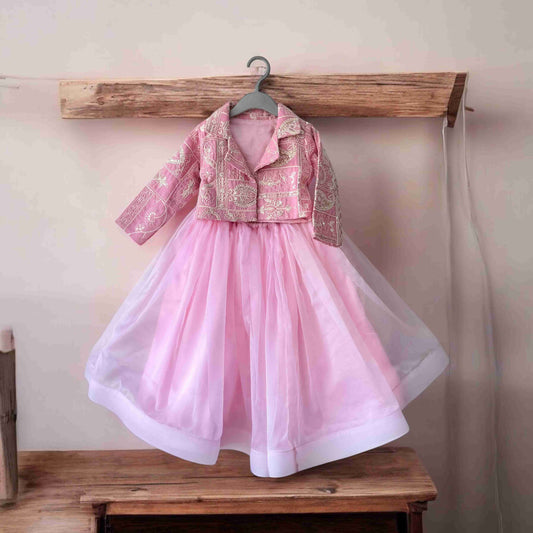Pink Organza Lehenga