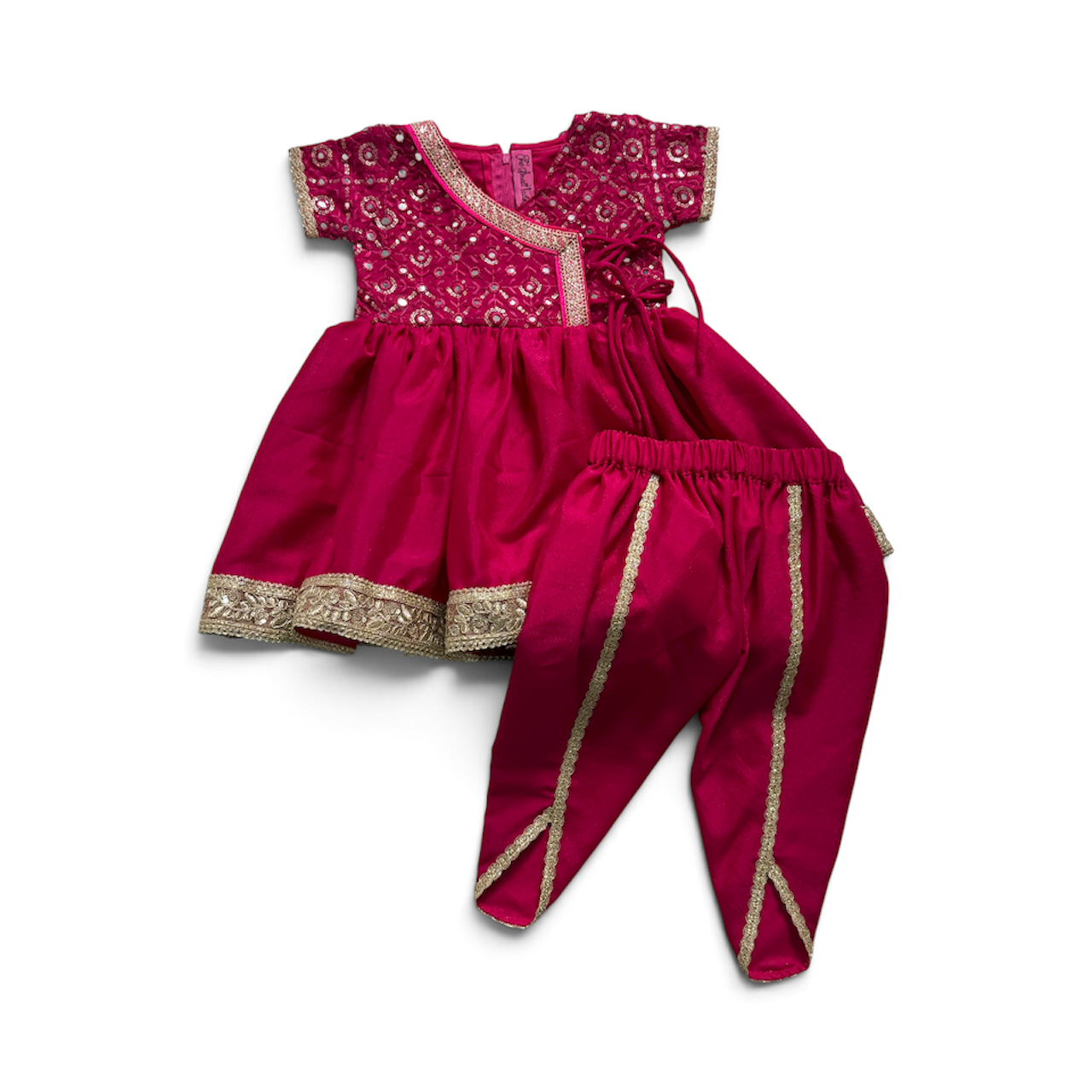 Pink Work Achkan