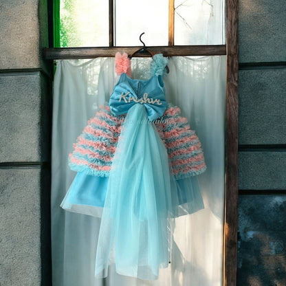Blue Peach Mermaid in straps