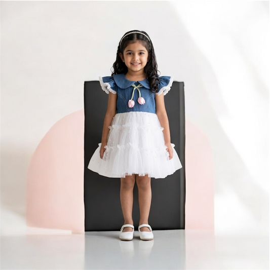 Denim Pearl Dress