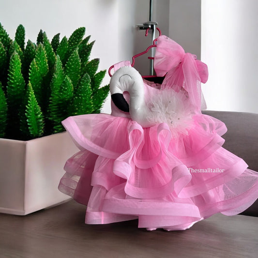 Flamingo in White