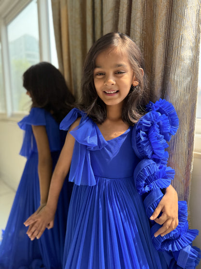 Ruffled Blue Gown