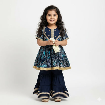 Blue Bandhani Set