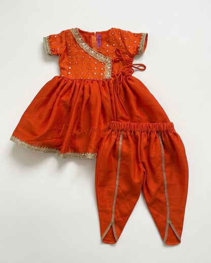 Orange Achkan Set