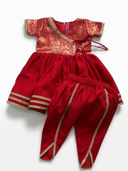 Red Achkan Set
