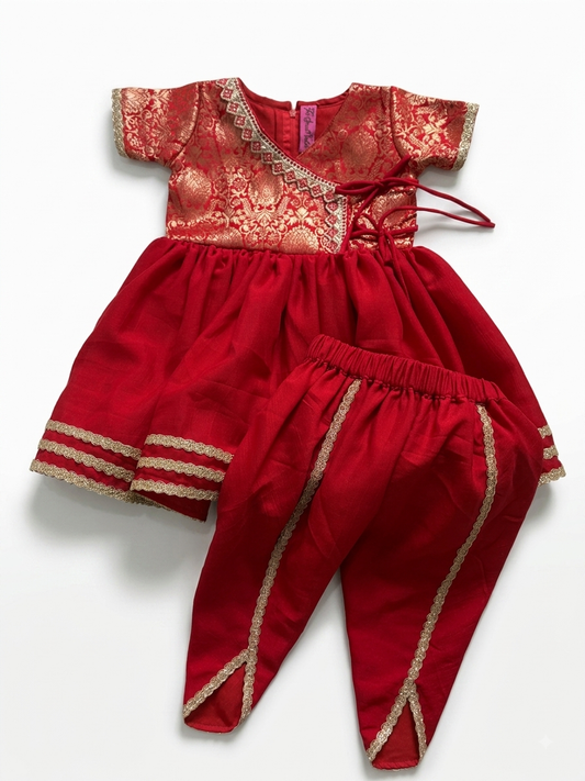Red Achkan Set