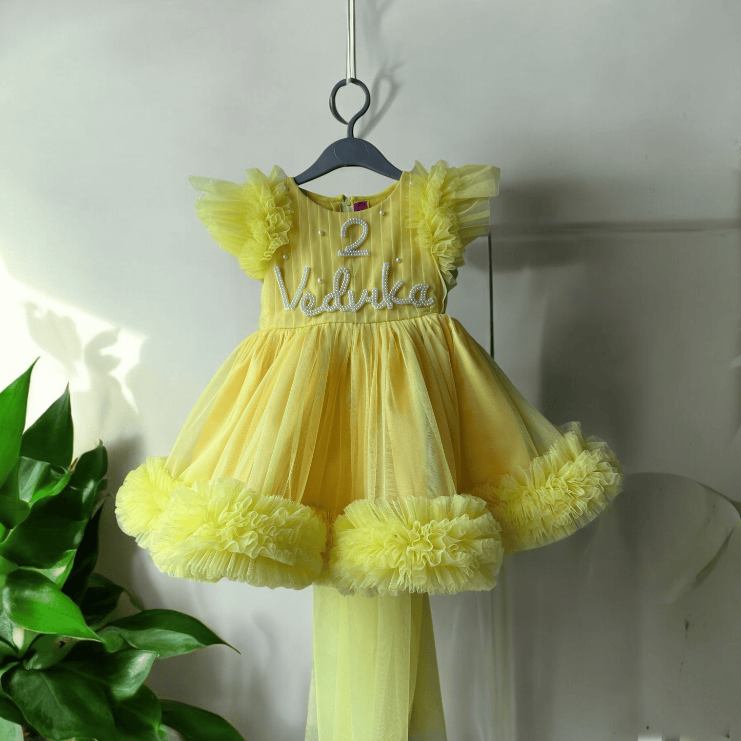 Lemon yellow Princess Dress