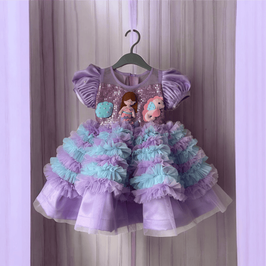 Mermaid sequence Dress with Heavy flares