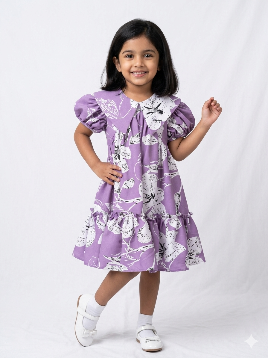 Lavender Floral Dress