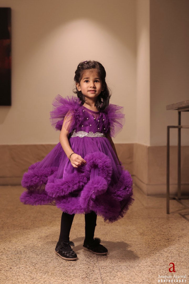 Purple high low Dress
