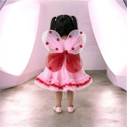 Little Berry Pink Dress With Wings