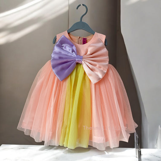 Peach Bow Dress