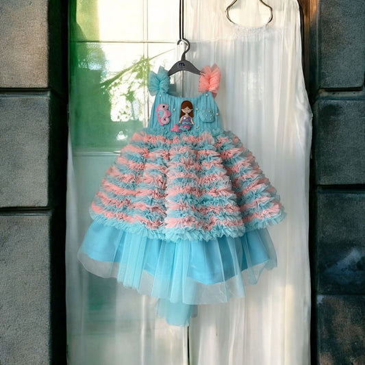 Blue Peach Mermaid in straps